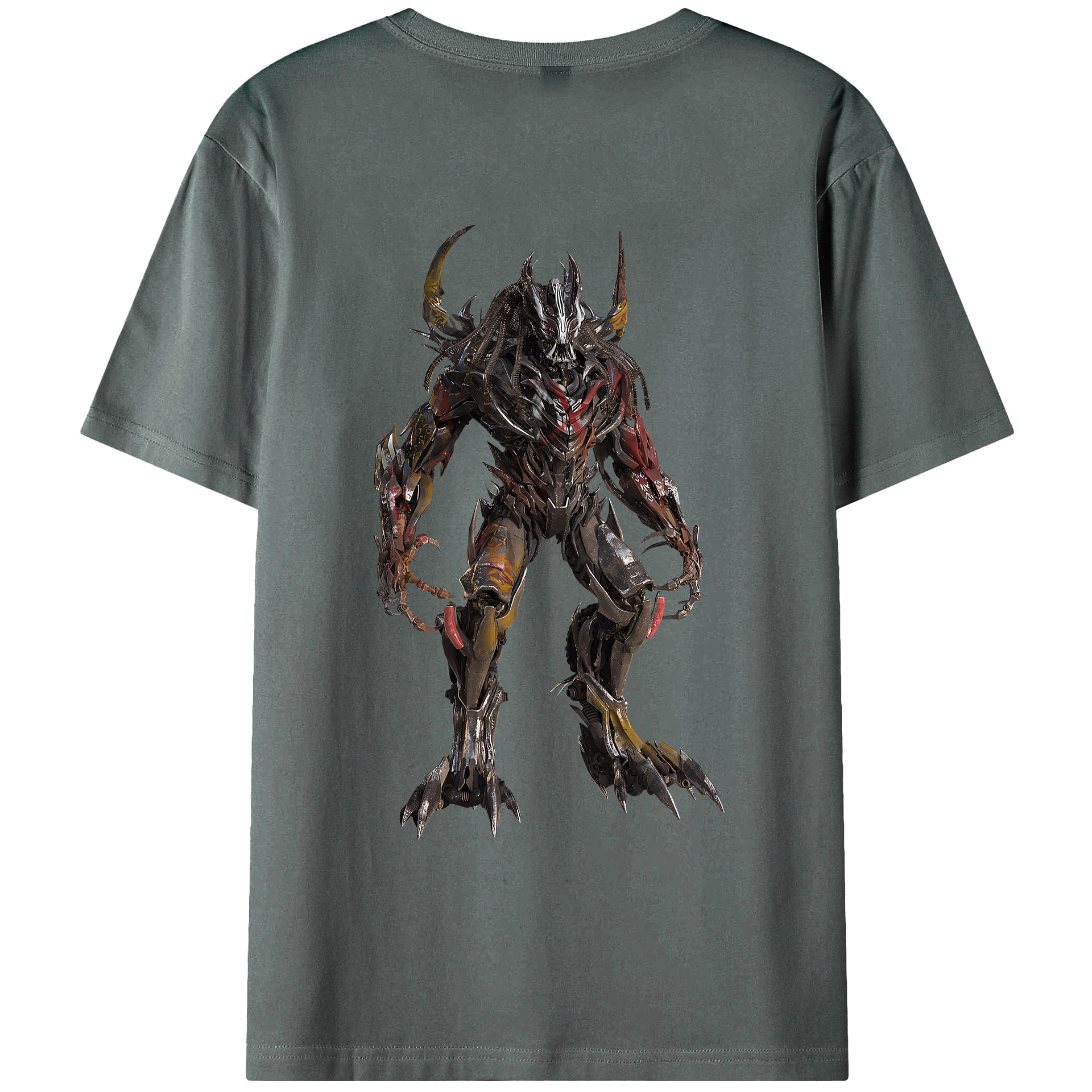 （画像用） Transformers トランスフォーマー 綿100％ メンズ半袖Tシャツ（バックプリント） 通気性